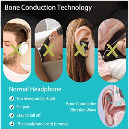  Bone conduction stereo Bluetooth wireless music sleep headset