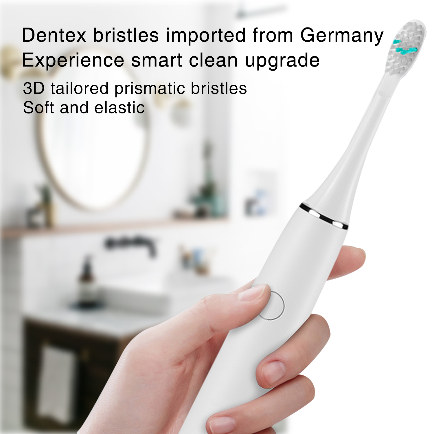 Meeegou electrictoothbrush, USB rechargeable powerful sonic toothbrush, with 4 cleaning modes, ipx7 waterproof ultrasonic whitening toothbrush, with 2 brush heads, suitable for adults and children.