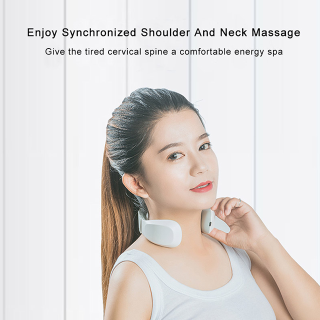 MEEEGOU Electric Neck Massager with Heat, TENS Deep Tissue Massager for Pain Relief