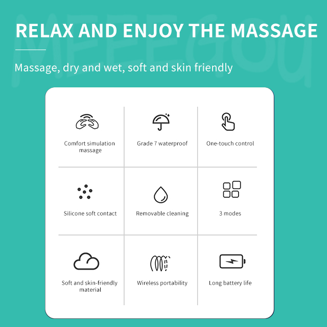  MEEEGOU Portable Mini head Massager, IPX7 Waterproof Wireless Massager Octopus Head, for Scalp Stress Relief 